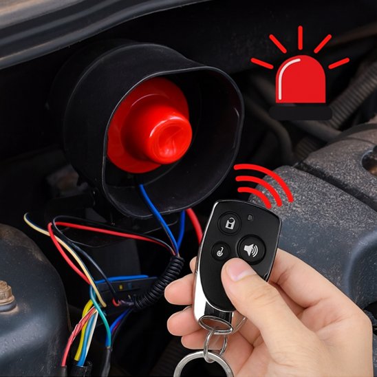 sirène d'alarme voiture avec télécommande sans fil