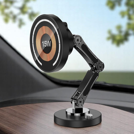 Support Téléphone Magnétique Voiture - MagSafePhoneStand™ - Avec Chargeur - Rafiki Auto