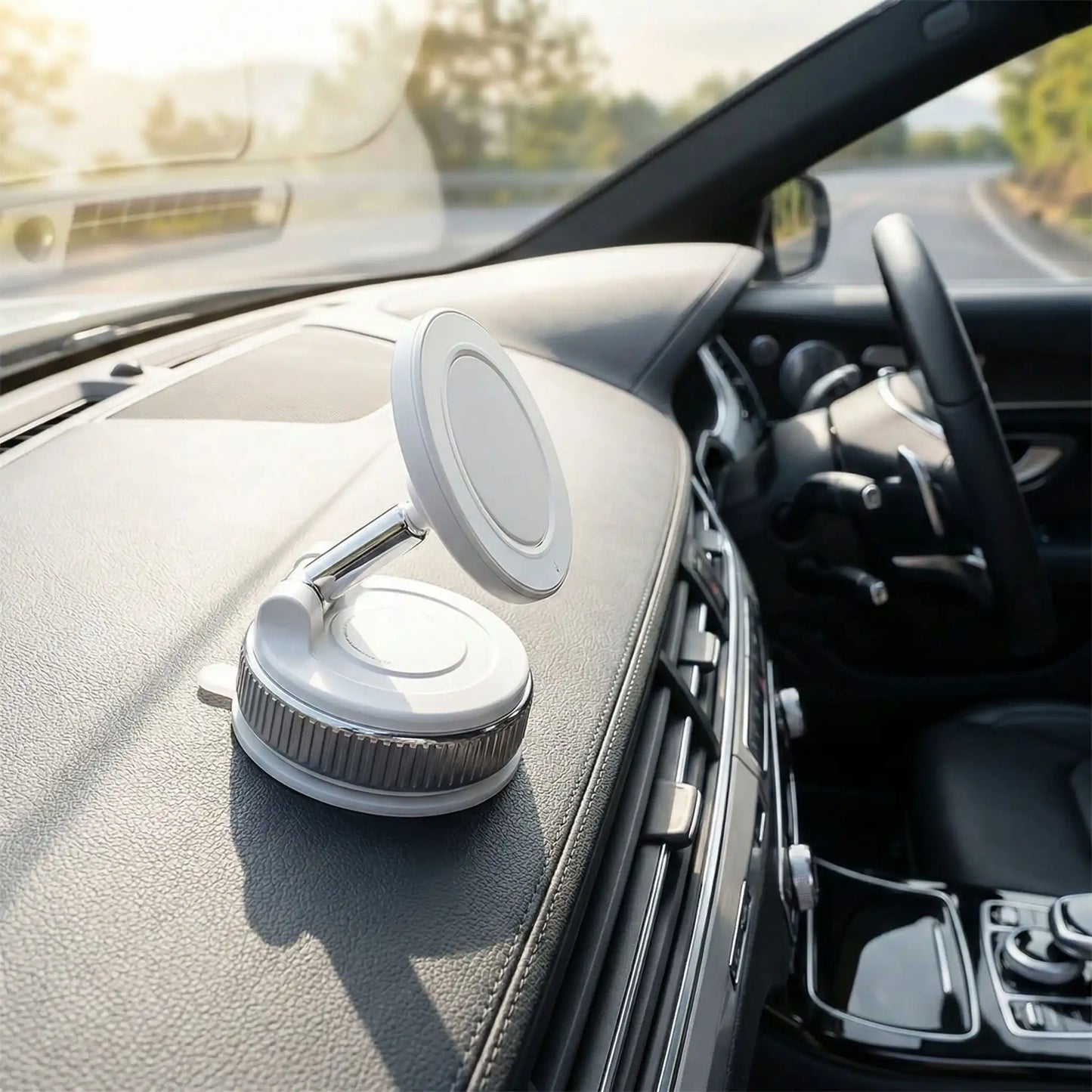 support telephone voiture blanc