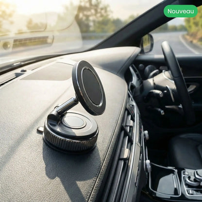 support telephone voiture noir